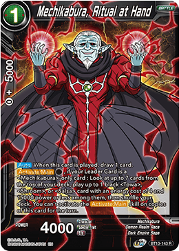 Supreme Rivalry BT13-143 Mechikabura Ritual At Hand