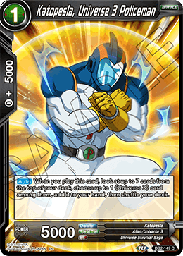 Dragon ball Super Reprint DB2-149 katopesla Universe 3 policeman