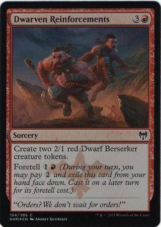 MTG Kaldheim 134/285 Dwarven Reinforcements Foil