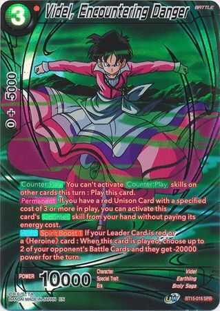 SAIYAN SHOWDOWN BT15-016 Videl, Encountering Danger SPR