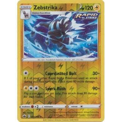 SWSH Chilling Reign 051-198 Zebstrika Reverse