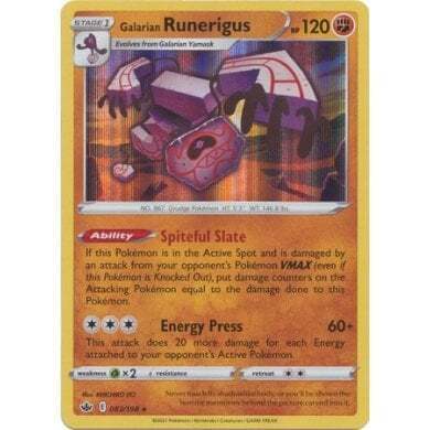 SWSH Chilling Reign 083-198 Galarian Runerigus