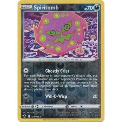 SWSH Chilling Reign 103-198 Spiritomb Reverse