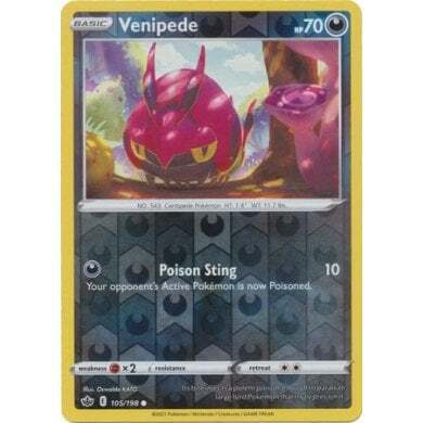 SWSH Chilling Reign 105-198 Venipede Reverse