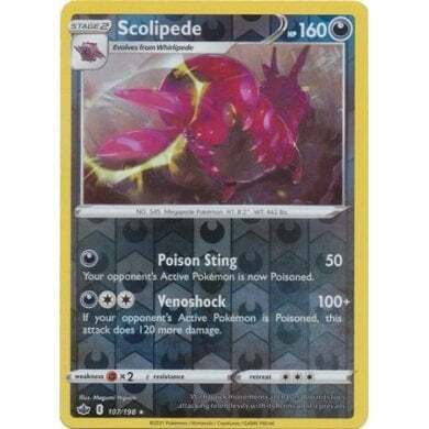 SWSH Chilling Reign 107-198 Scolipede Reverse