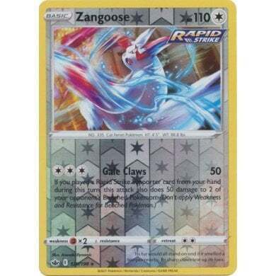 SWSH Chilling Reign 120-198 Zangoose Reverse