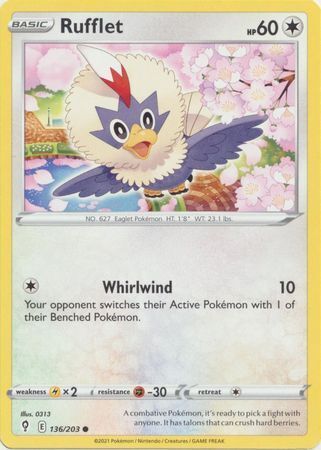 SWSH Evolving Skies 136/203 Rufflet