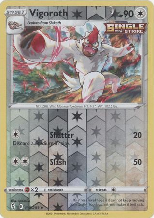 SWSH Evolving Skies 130/203 Vigoroth Reverse