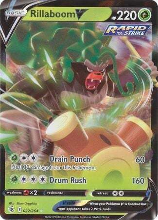 SWSH Fusion Strike 022-264 Rillaboom V