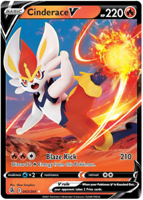SWSH Fusion Strike 043-264 Cinderace V