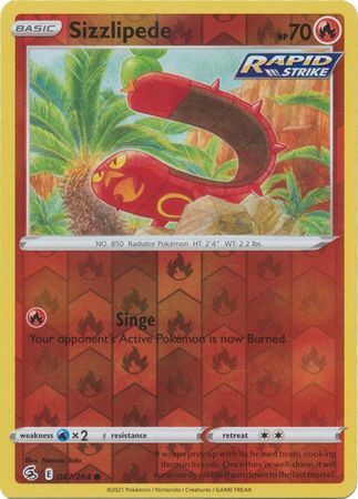 SWSH Fusion Strike 047-264 Sizzlipede Reverse