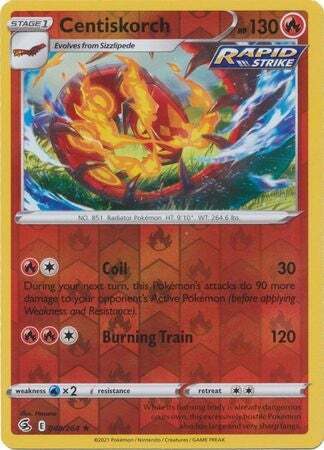 SWSH Fusion Strike 048-264 Centiskorch Reverse
