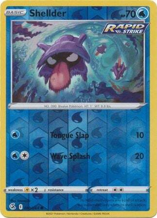 SWSH Fusion Strike 050-264 Shellder Reverse