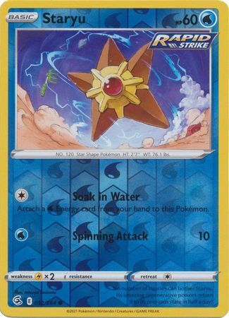 SWSH Fusion Strike 052-264 Staryu Reverse