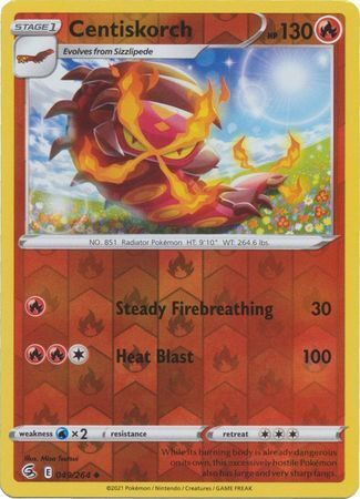 SWSH Fusion Strike 049-264 Centiskorch Reverse
