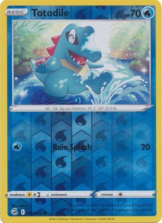 SWSH Fusion Strike 055-264 Totodile Reverse