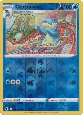 SWSH Fusion Strike 056-264 Croconaw Reverse