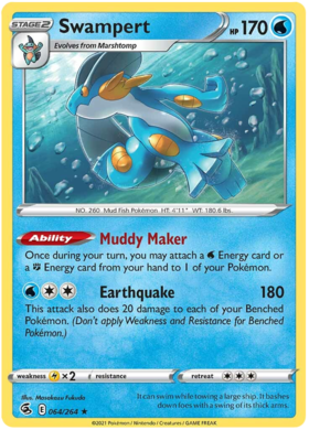 SWSH Fusion Strike 064-264 Swampert