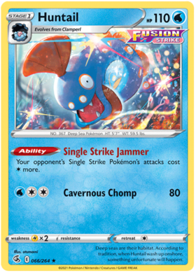 SWSH Fusion Strike 066-264 Huntail