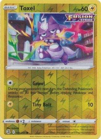 SWSH Fusion Strike 106-264 Toxel Reverse