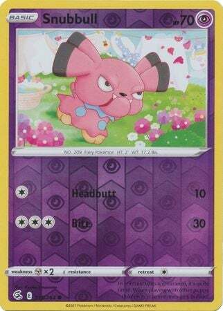 SWSH Fusion Strike 115-264 Snubbull Reverse