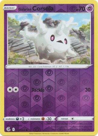 SWSH Fusion Strike 117-264 Galarian Corsola Reverse