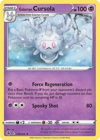SWSH Fusion Strike 118-264 Galarian Cursola