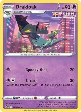 SWSH Fusion Strike 129-264 Drakloak