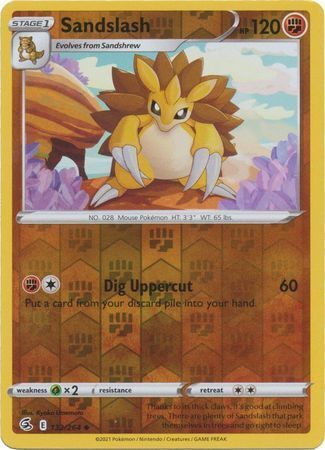 SWSH Fusion Strike 132-264 Sandslash Reverse