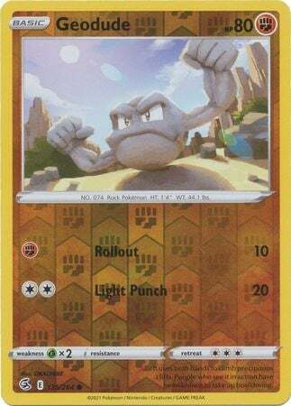 SWSH Fusion Strike 135-264 Geodude Reverse