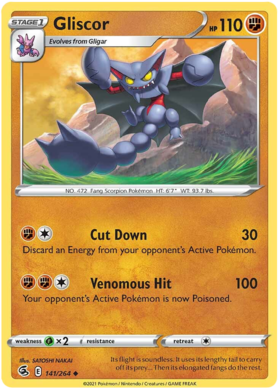 SWSH Fusion Strike 141-264 Gliscor