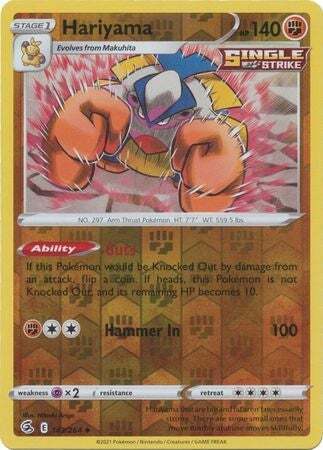 SWSH Fusion Strike 143-264 Hariyama Reverse