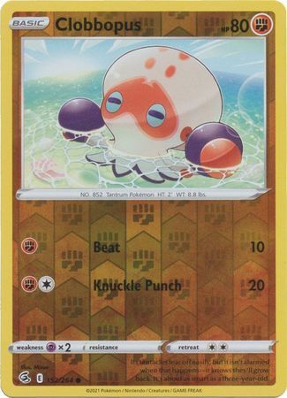 SWSH Fusion Strike 152-264 Clobbopus Reverse