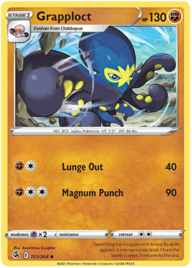 SWSH Fusion Strike 153-264 Grapploct