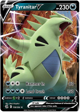 SWSH Fusion Strike 158-264 Tyranitar V