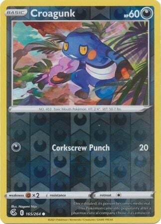 SWSH Fusion Strike 165-264 Croagunk Reverse