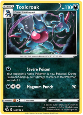 SWSH Fusion Strike 166-264 Toxicroak