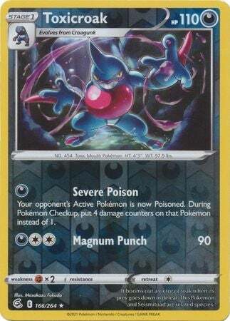 SWSH Fusion Strike 166-264 Toxicroak Reverse