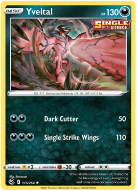 SWSH Fusion Strike 175-264 Yveltal