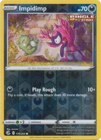 SWSH Fusion Strike 176-264 Impidimp Reverse