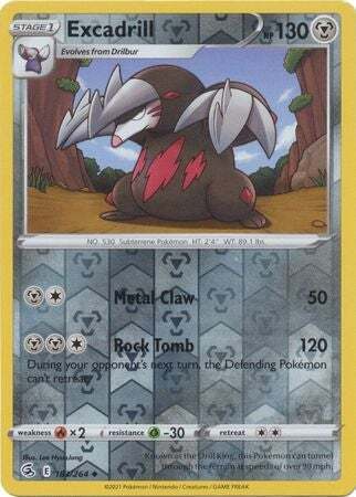 SWSH Fusion Strike 183-264 Excadrill Reverse