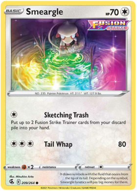SWSH Fusion Strike 209-264 Smeargle