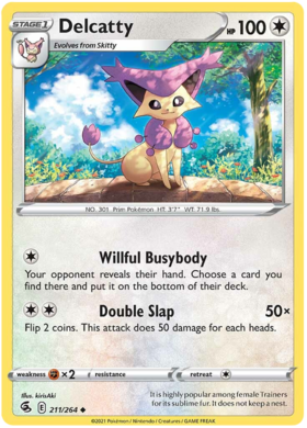 SWSH Fusion Strike 211-264 Delcatty