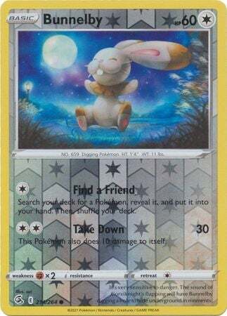 SWSH Fusion Strike 214-264 Bunnelby Reverse
