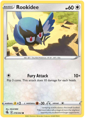 SWSH Fusion Strike 219-264 Rookidee