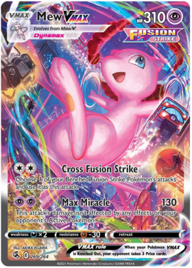 SWSH Fusion Strike 269-264 Mew VMAX