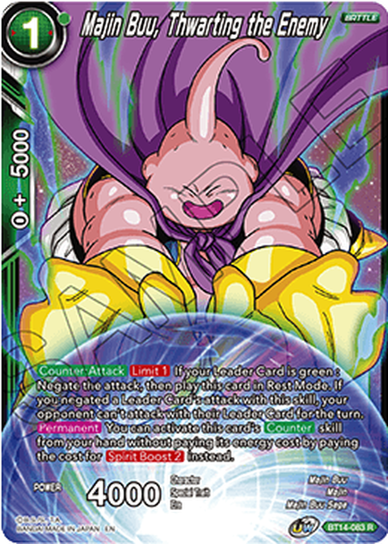 Cross Spirits BT14-083 Majin Buu Thwarting The Enemy