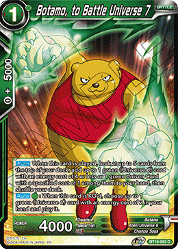 Realm Of The Gods BT16-063 Botamo, to Battle Universe 7