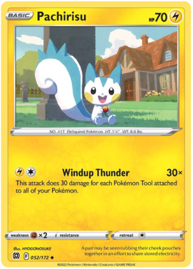 SWSH Brilliant Stars 052-172 Pachirisu Reverse