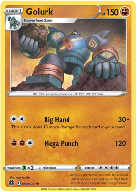 SWSH Brilliant Stars 083-172 Golurk Reverse